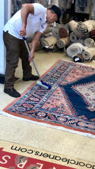 Carpet being cleaned by Door to Door Cleaners